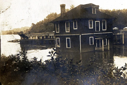 House in Flood Waters, Asheville NC 1916